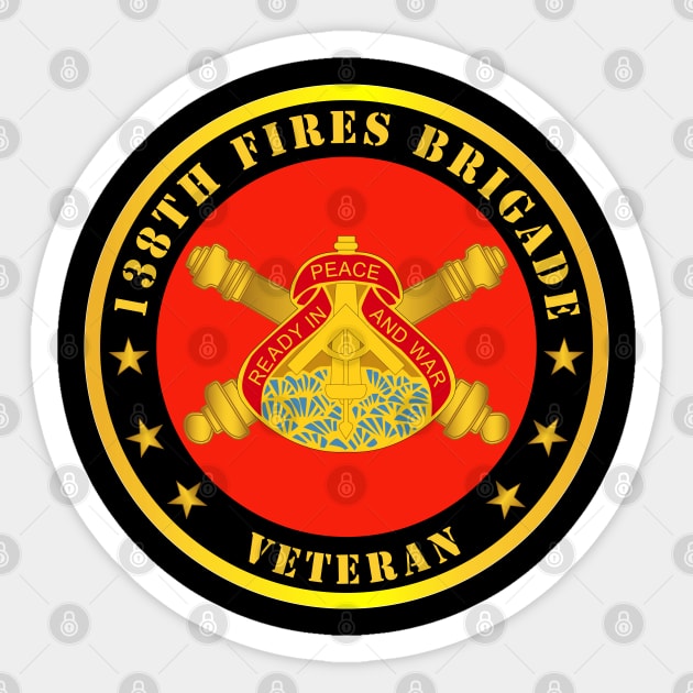 138th Fires Bde DUI w Branch - Veteran Sticker by twix123844